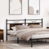 Tête de lit chêne fumé 180 cm bois d'ingénierie et acier 