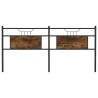 Tête de lit chêne fumé 180 cm bois d'ingénierie et acier 