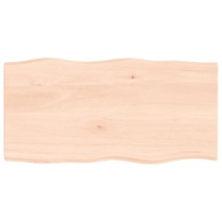 Dessus de table bois chêne massif non traité bordure assortie 