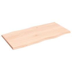 Dessus de table bois chêne massif non traité bordure assortie 