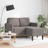 Canapé 2 places avec méridienne en L taupe 125 cm tissu 
