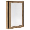 Armoire à miroir de salle de bain chêne artisanal 42x12x60 cm 