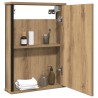 Armoire à miroir de salle de bain chêne artisanal 42x12x60 cm 