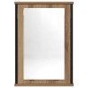 Armoire à miroir de salle de bain chêne artisanal 42x12x60 cm 