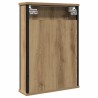 Armoire à miroir de salle de bain chêne artisanal 42x12x60 cm 