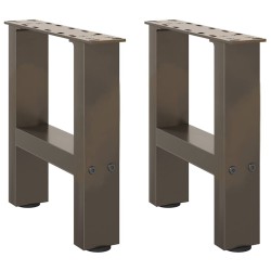 Pieds de table basse en acier naturel 2 pièces 30 x (30-31) cm 