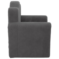 Canapé pour enfants anthracite peluche douce 