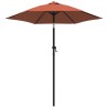Parasol Terre cuite 200x224 cm Aluminium 