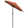 Parasol Terre cuite 200x224 cm Aluminium 