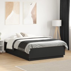 Cadre de lit sans matelas noir 135x190 cm 