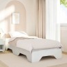 Cadre de lit sans matelas empilable blanc 100x200cm bois massif 