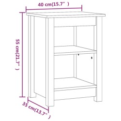 Table de chevet 40x35x55 cm Bois de pin solide 
