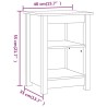 Table de chevet 40x35x55 cm Bois de pin solide 