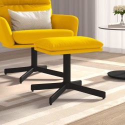 Repose-pied Jaune moutarde 60x60x36 cm Velours 