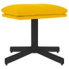 Repose-pied Jaune moutarde 60x60x36 cm Velours 