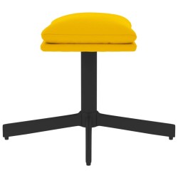Repose-pied Jaune moutarde 60x60x36 cm Velours 