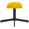 Repose-pied Jaune moutarde 60x60x36 cm Velours 