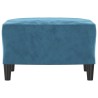 Repose-pied Bleu 60x50x41 cm Velours 