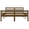 Cadre de lit sans matelas marron miel bois massif 140x190 cm 