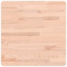 Dessus de table 50x50x2,5 cm carré bois massif de hêtre 