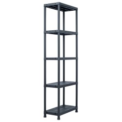 Étagère de rangement Noir 125 kg 60x30x180 cm Plastique 