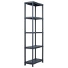 Étagère de rangement Noir 125 kg 60x30x180 cm Plastique 