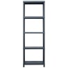 Étagère de rangement Noir 125 kg 60x30x180 cm Plastique 