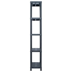 Étagère de rangement Noir 125 kg 60x30x180 cm Plastique 