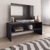 Meuble TV Gris brillant 100x40x40 cm Bois d’ingénierie 
