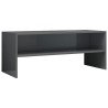 Meuble TV Gris brillant 100x40x40 cm Bois d’ingénierie 