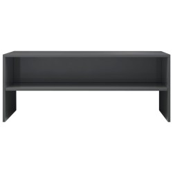 Meuble TV Gris brillant 100x40x40 cm Bois d’ingénierie 