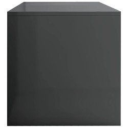 Meuble TV Gris brillant 100x40x40 cm Bois d’ingénierie 