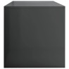 Meuble TV Gris brillant 100x40x40 cm Bois d’ingénierie 