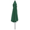Parasol de jardin avec mât en métal 390 cm vert 