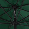 Parasol de jardin avec mât en métal 390 cm vert 