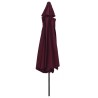 Parasol de jardin avec mât en métal 390 cm rouge bordeaux 