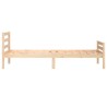 Cadre de lit sans matelas bois massif 75x190 cm 