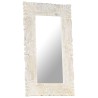 Miroir Blanc 80x50 cm Bois de manguier massif 