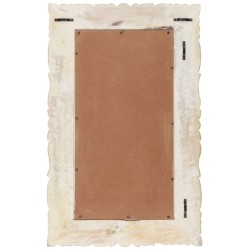 Miroir Blanc 80x50 cm Bois de manguier massif 