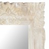 Miroir Blanc 80x50 cm Bois de manguier massif 