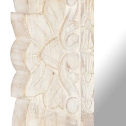 Miroir Blanc 80x50 cm Bois de manguier massif 
