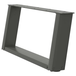 Pieds de table basse en U 2 pièces Anthracite 70 x (30-31) cm Acier 
