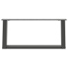 Pieds de table basse en U 2 pièces Anthracite 70 x (30-31) cm Acier 