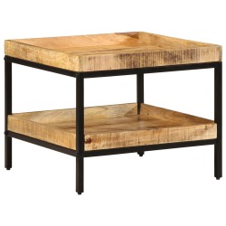 Table d'appoint 55x55x45 cm Bois massif Manguier brut 