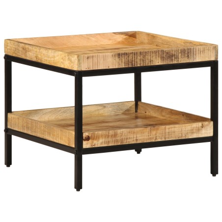 Table d'appoint 55x55x45 cm Bois massif Manguier brut 