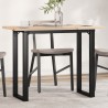 Table à manger cadre en O 100x50x75,5 cm bois pin massif acier 