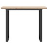 Table à manger cadre en O 100x50x75,5 cm bois pin massif acier 