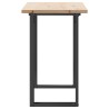 Table à manger cadre en O 100x50x75,5 cm bois pin massif acier 