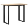 Table à manger cadre en O 100x50x75,5 cm bois pin massif acier 