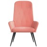 Chaise de relaxation Rose Velours 